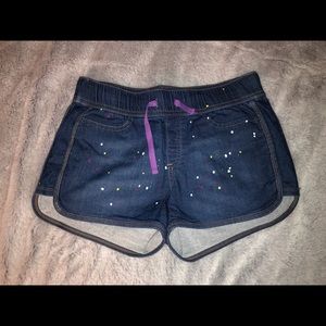 Juicy couture girls stretch denim shorts size L